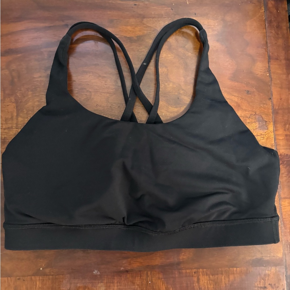 Lululemon Black Strappy Sports Bralette size 8